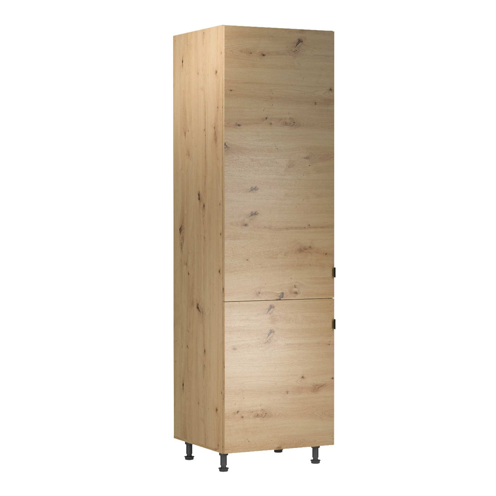Vysoká skrinka, dub artisan/sivý mat, ľavá, LANGEN D60ZL P1, poškodený tovar