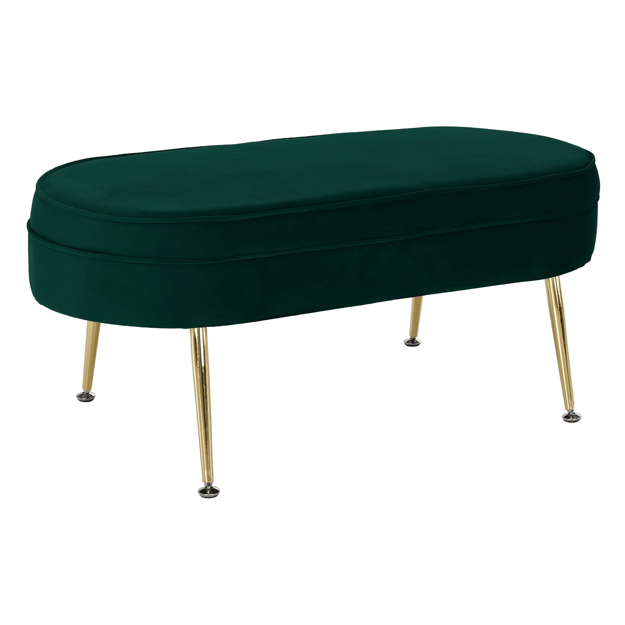 Luxusný taburet, smaragdová Velvet látka/chróm zlatý, Art-deco, NOBLIN NEW TYP 2 - lacno