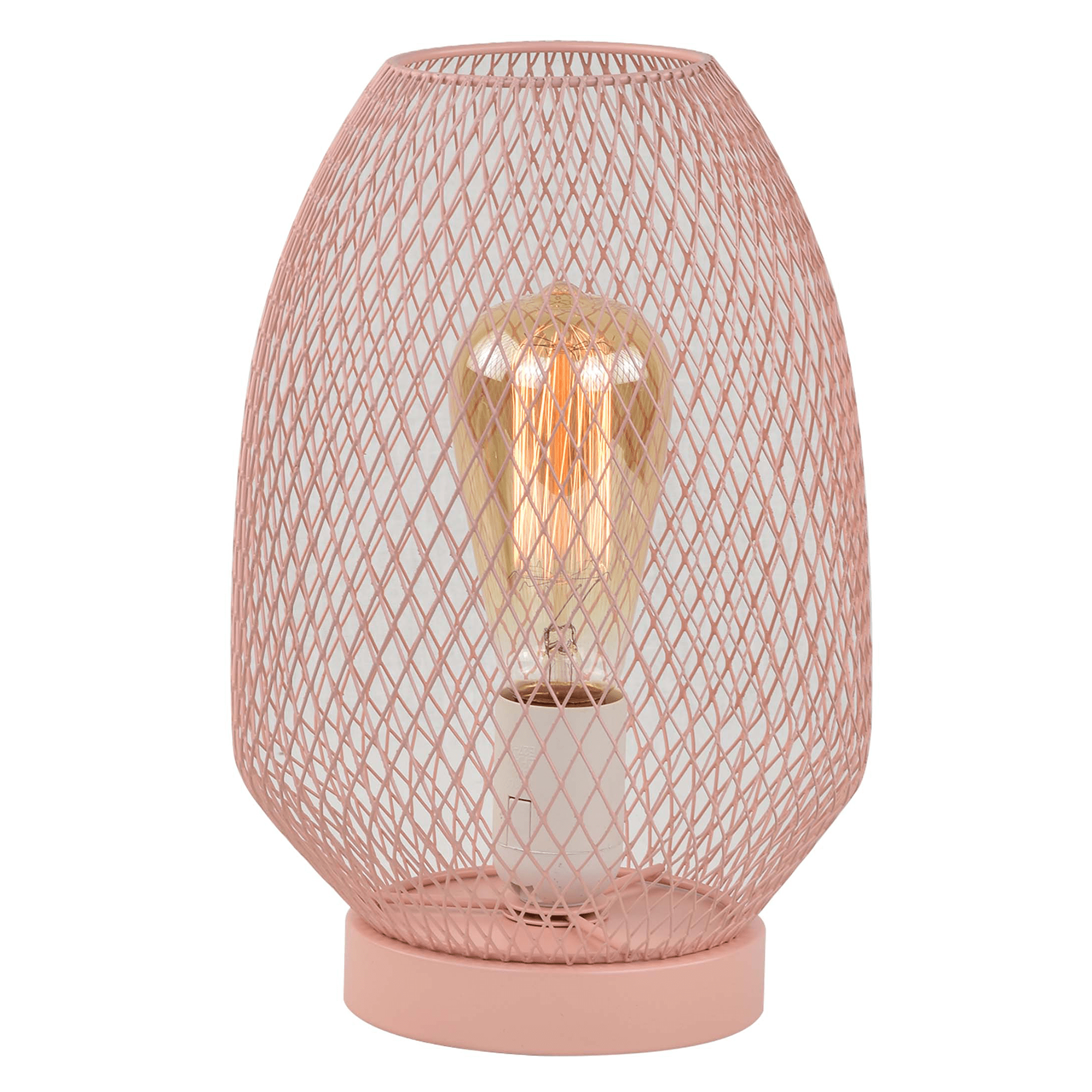 Stolná lampa, kov/ružová, ANLEY