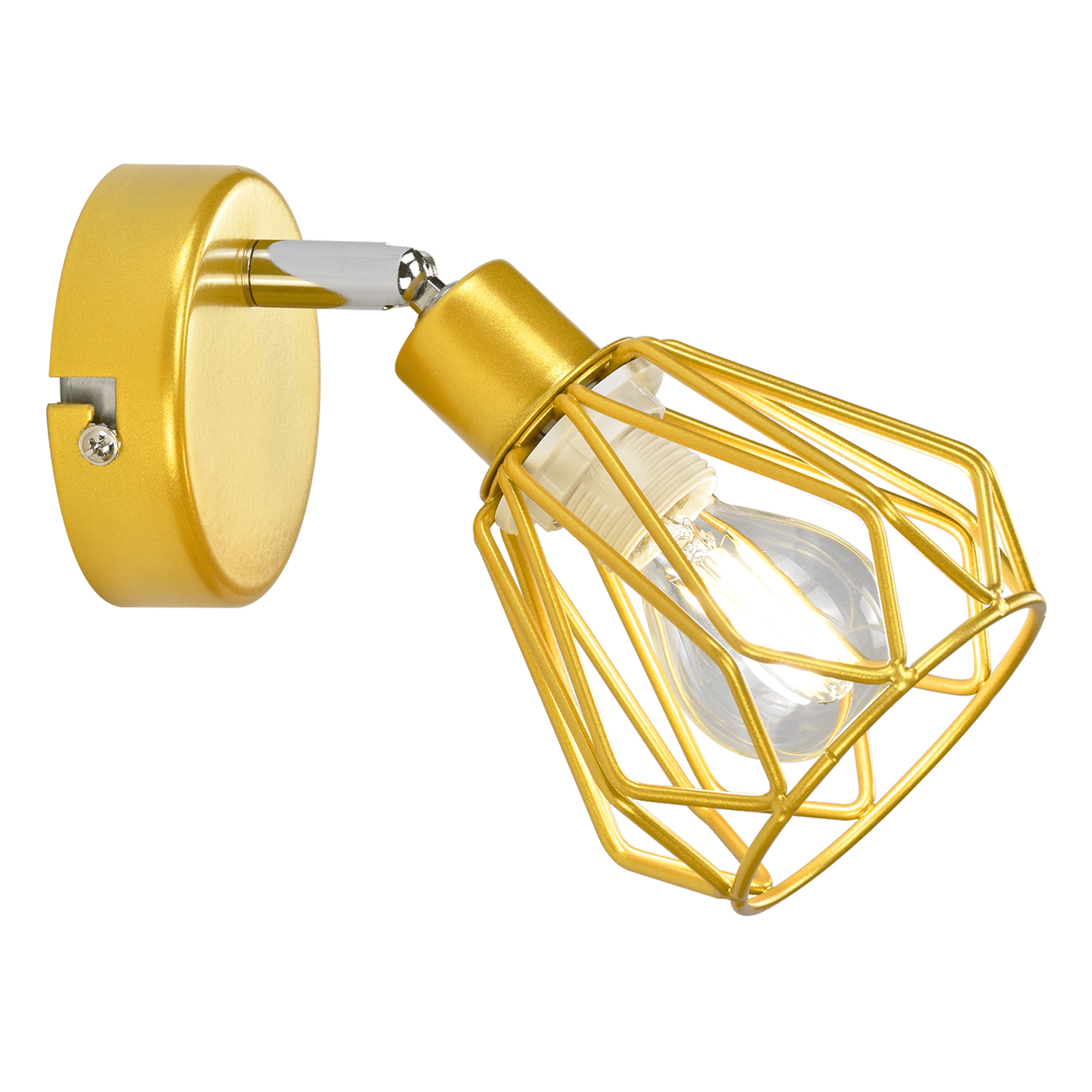 Nástenná lampa, zlatá/kov, OKIRA TYP 2
