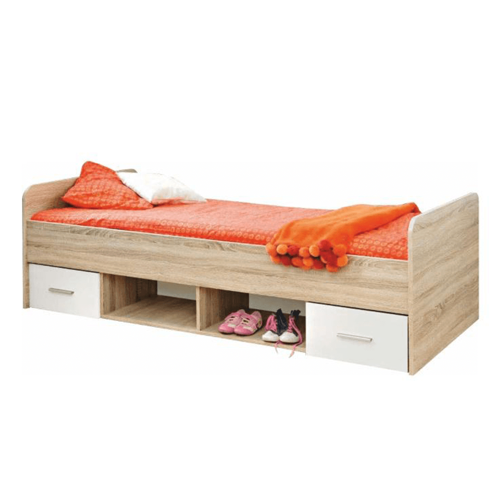EMIO POSTEL - TYP 4 , 90x200 DUB SONOMA/BIELA