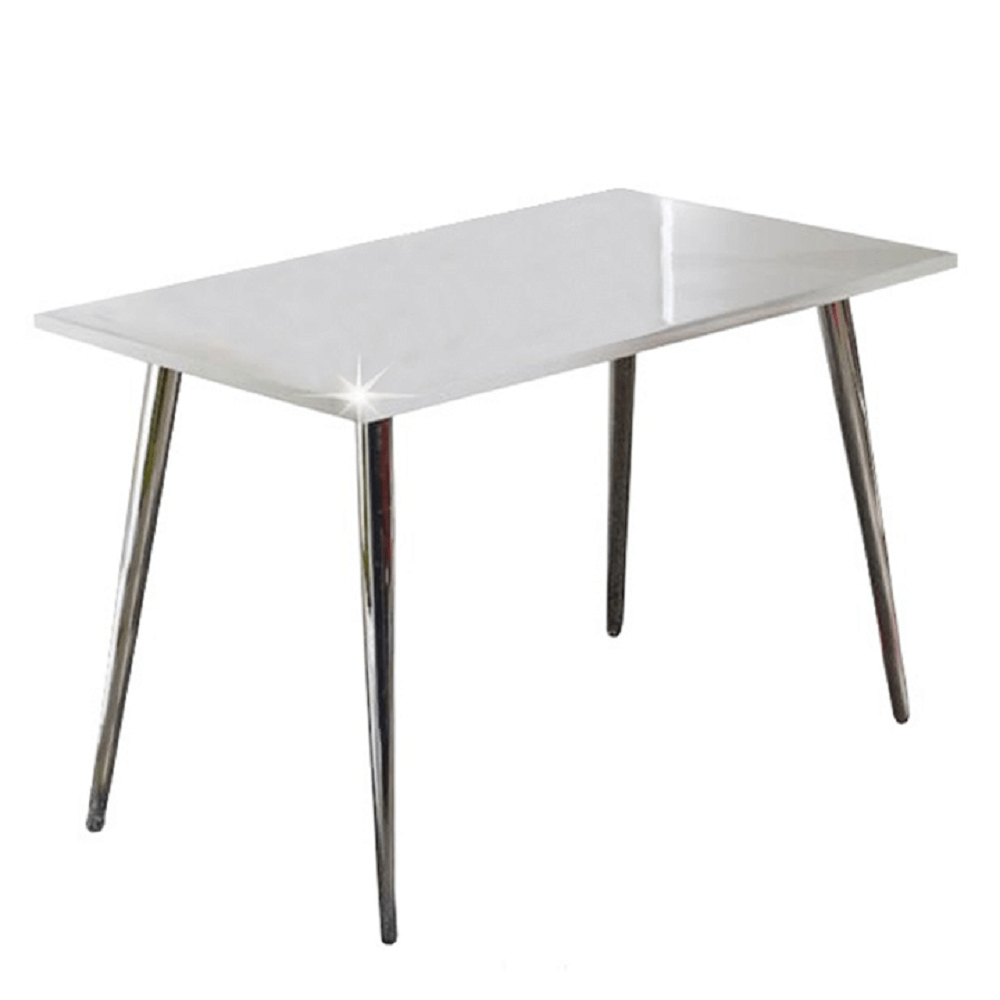 Jedálenský stôl 120x70, MDF+chróm, extra vyský lesk HG, PEDRO