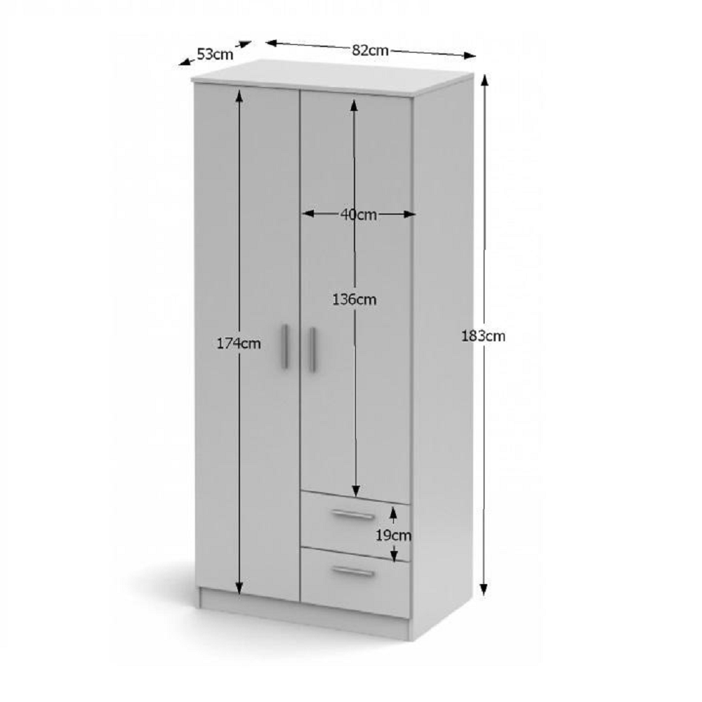 Skříň dvoudveřová, bílá, NOKO-sing 81