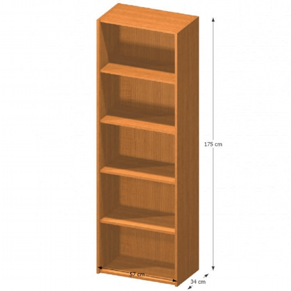 Vysoký policový regál, DTD laminovaná, ABS hrany, třešeň, TEMPO ASISTENT NEW 001