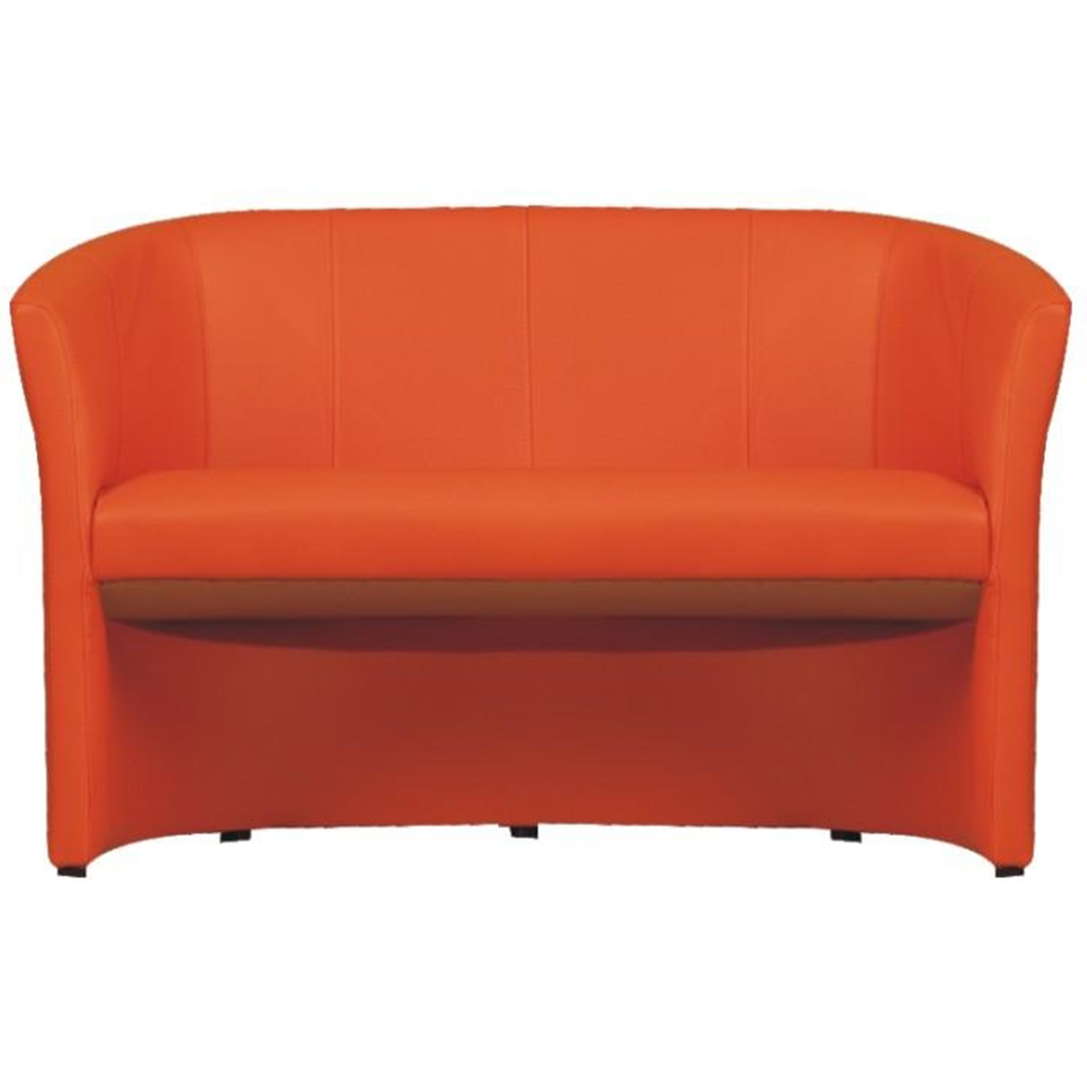Klubové dvojkreslo, ekokoža oranžová, CUBA