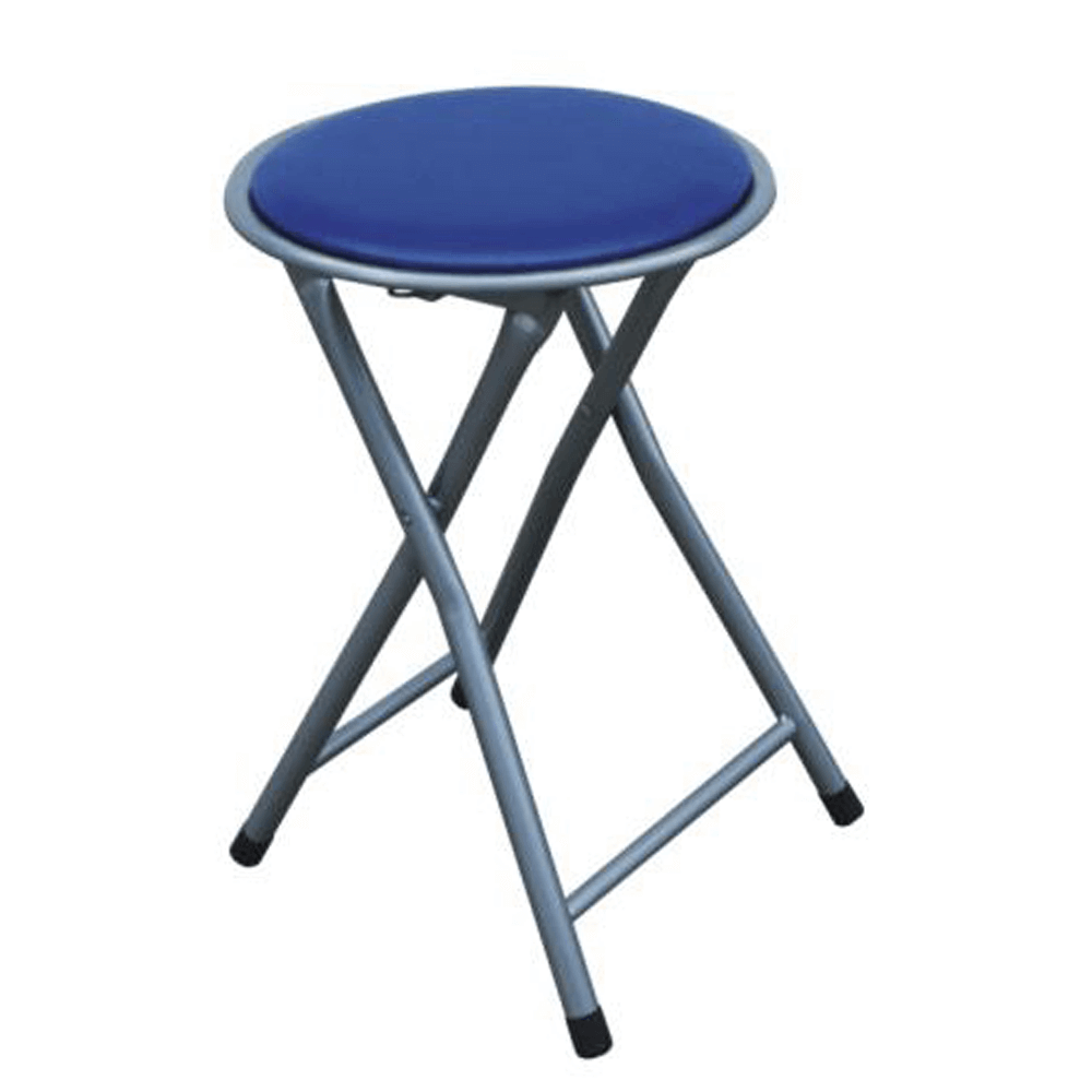 IRMA TABURET DR-9-702 MODRA EKOKOZA + STRIEBORNA