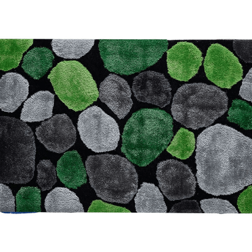 Szőneg, zöld/szürke/fekete, 140x200, PEBBLE TYP 1