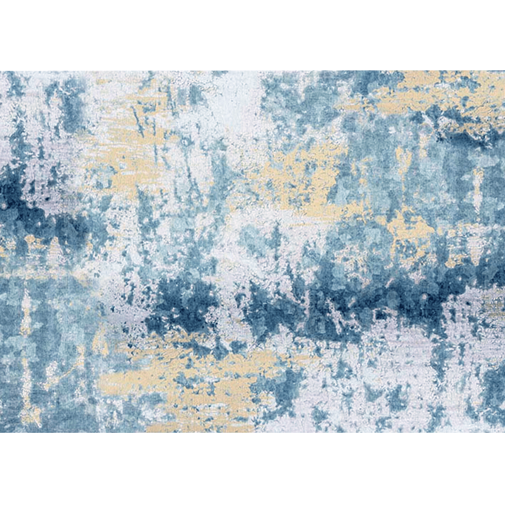 Koberec, modrá/sivá/žltá, 160x230, MARION TYP 1
