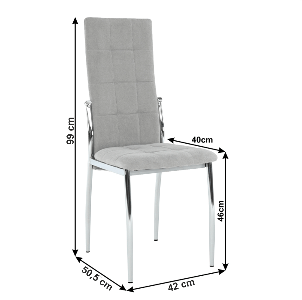 Židle, šedá látka / kov, ADORA NEW