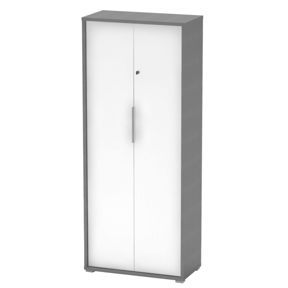 Skriňa so zámkom, grafit/biela, RIOMA NEW  TYP 31 - lacno