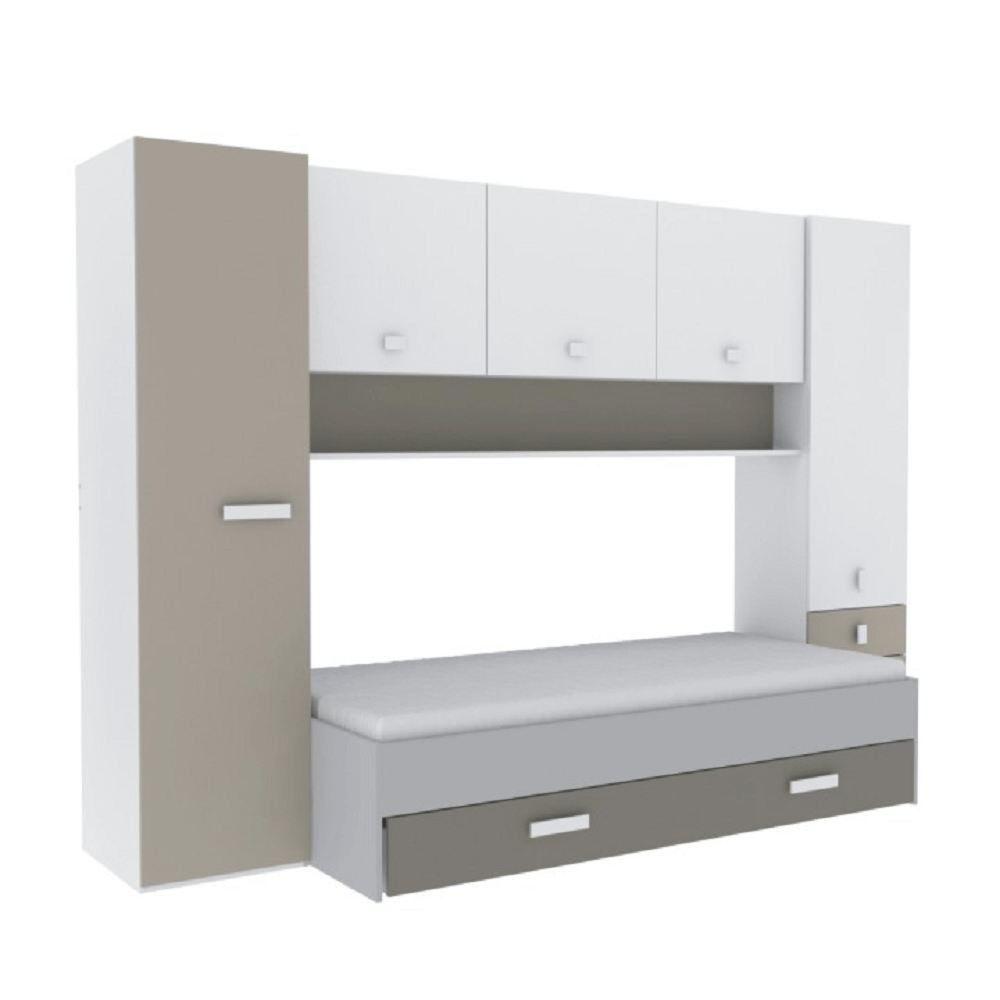 TIDY KOMPLET(POSTEL+UL.PRIES+NADSTA) BIE/SIVOHNEDA