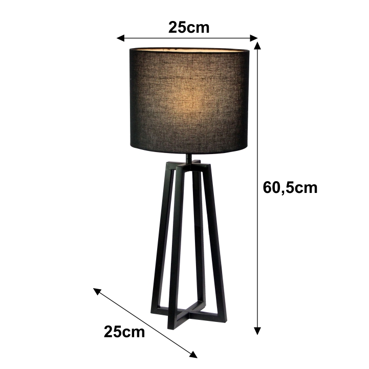 Stolní lampa, černá, QENNY TYP 15 LT8074