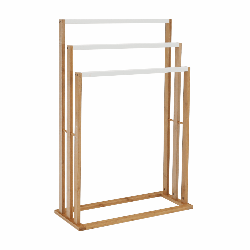 KOMO NEW STOJAN NA UTER.BAMBUS+MDF BIELA SL-15065A