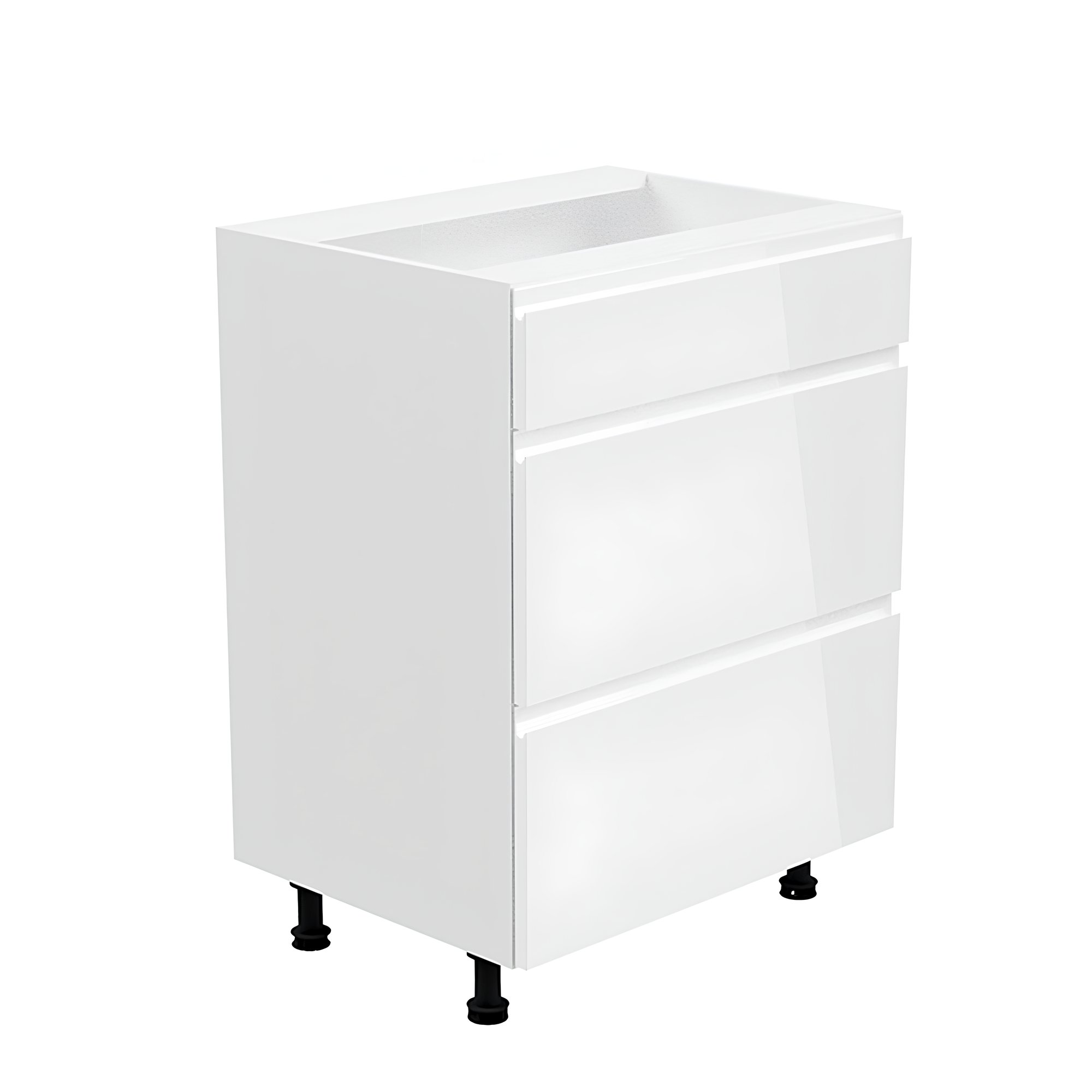 Spodná skrinka, biela/biela extra vysoký lesk, AURORA D60S3