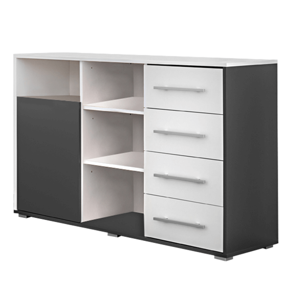 Komoda, antracit/biela, MASIMO - lacno