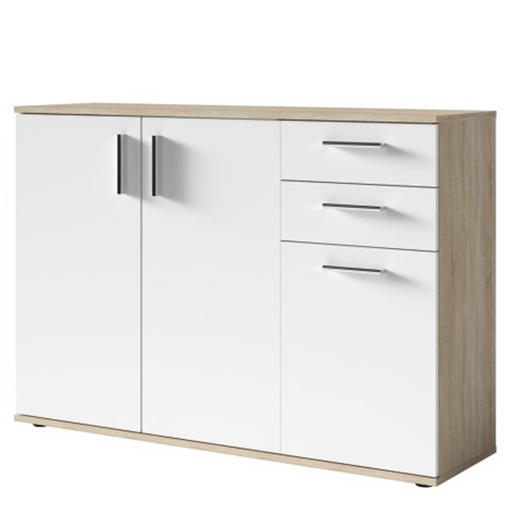 Komoda, dub sonoma/biela, METRIS TYP 2 - lacno