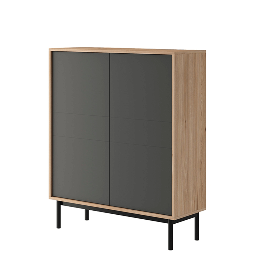 Komoda, dub jaskson hickory/grafit, BERGEN BKD104 - lacno