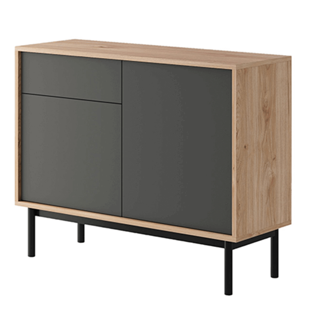 Komoda, dub jaskson hickory/grafit, BERGEN BK104 - lacno