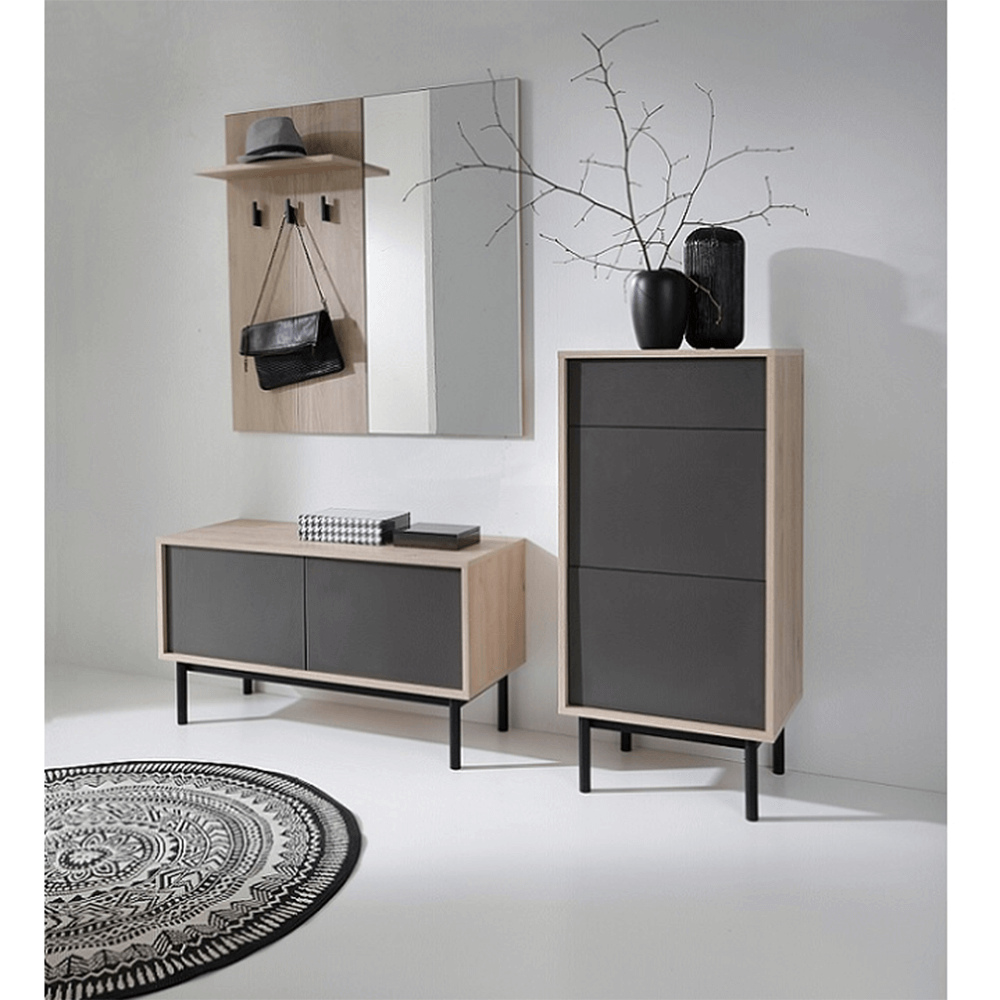 Előszoba, tölgy jaskson hickory/grafit, BERGEN BGD104