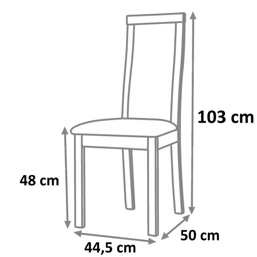 Dřevěná židle, třešeň / látka hnědá, DESI