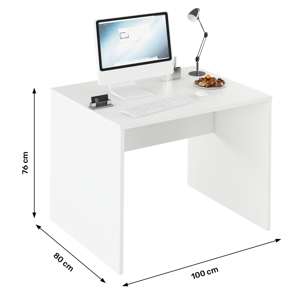 Psací stůl, bílá, RIOMA TYP 12
