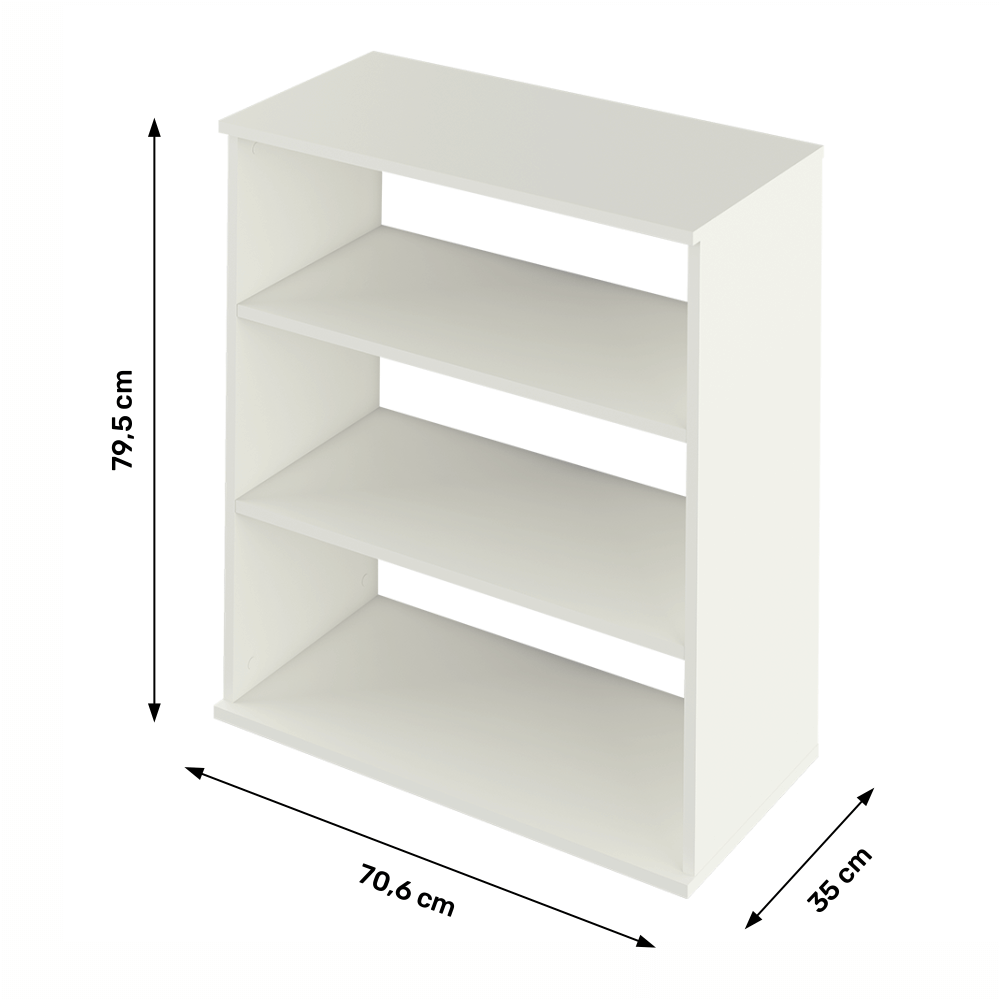 Regál, bílá, RESITA TYP 4