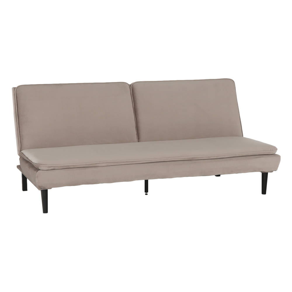 Rozkladacia pohovka, sivohnedá Taupe Velvet látka, BUFALA