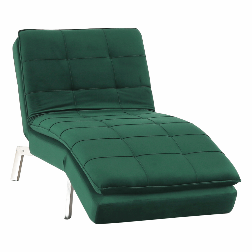 Rozkladacie kreslo, smaragdová Velvet látka/chróm, REMAN - lacno