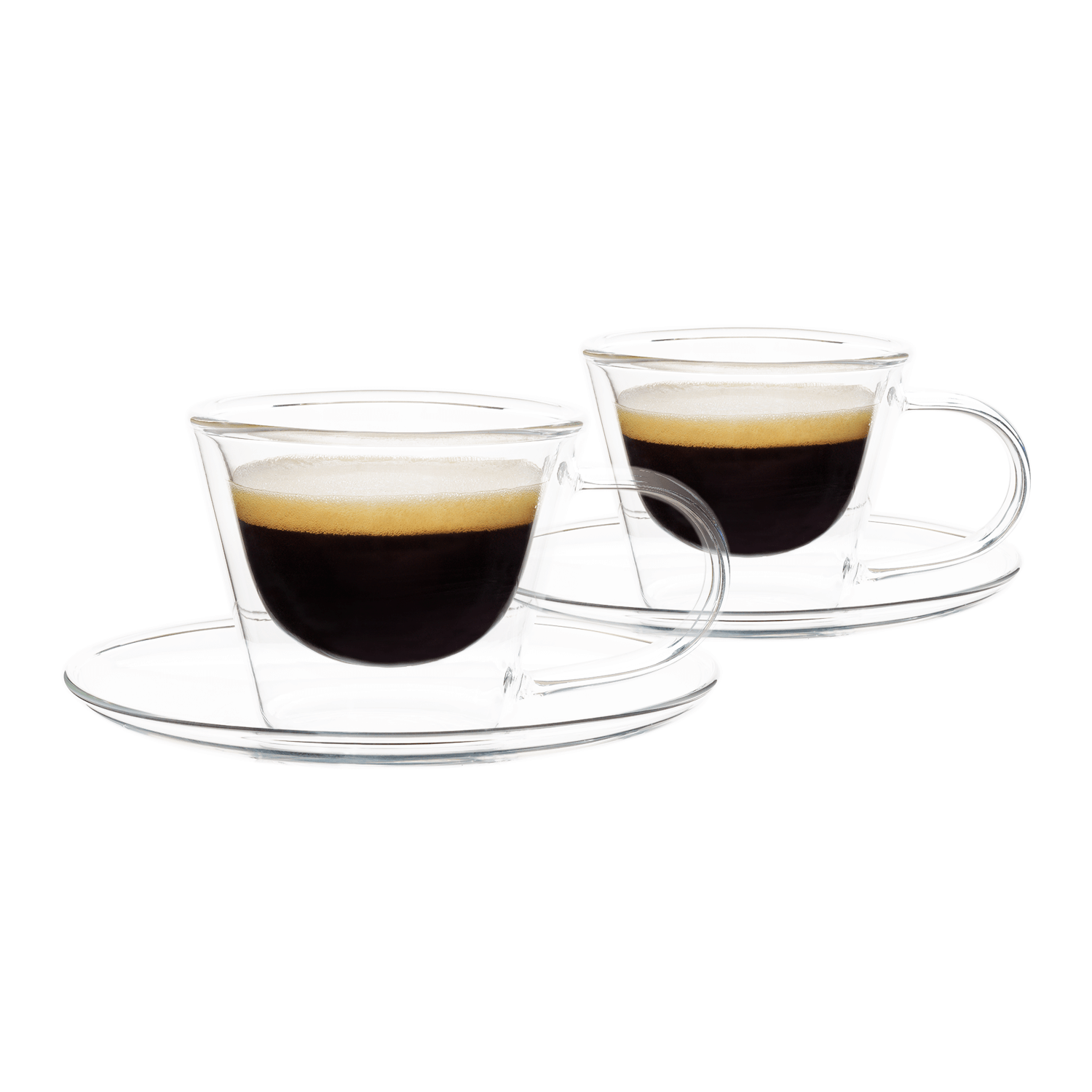 Thermo espresso csésze pohár csészealjakkal, 2db, 80ml, HOTCOOL TYP 4