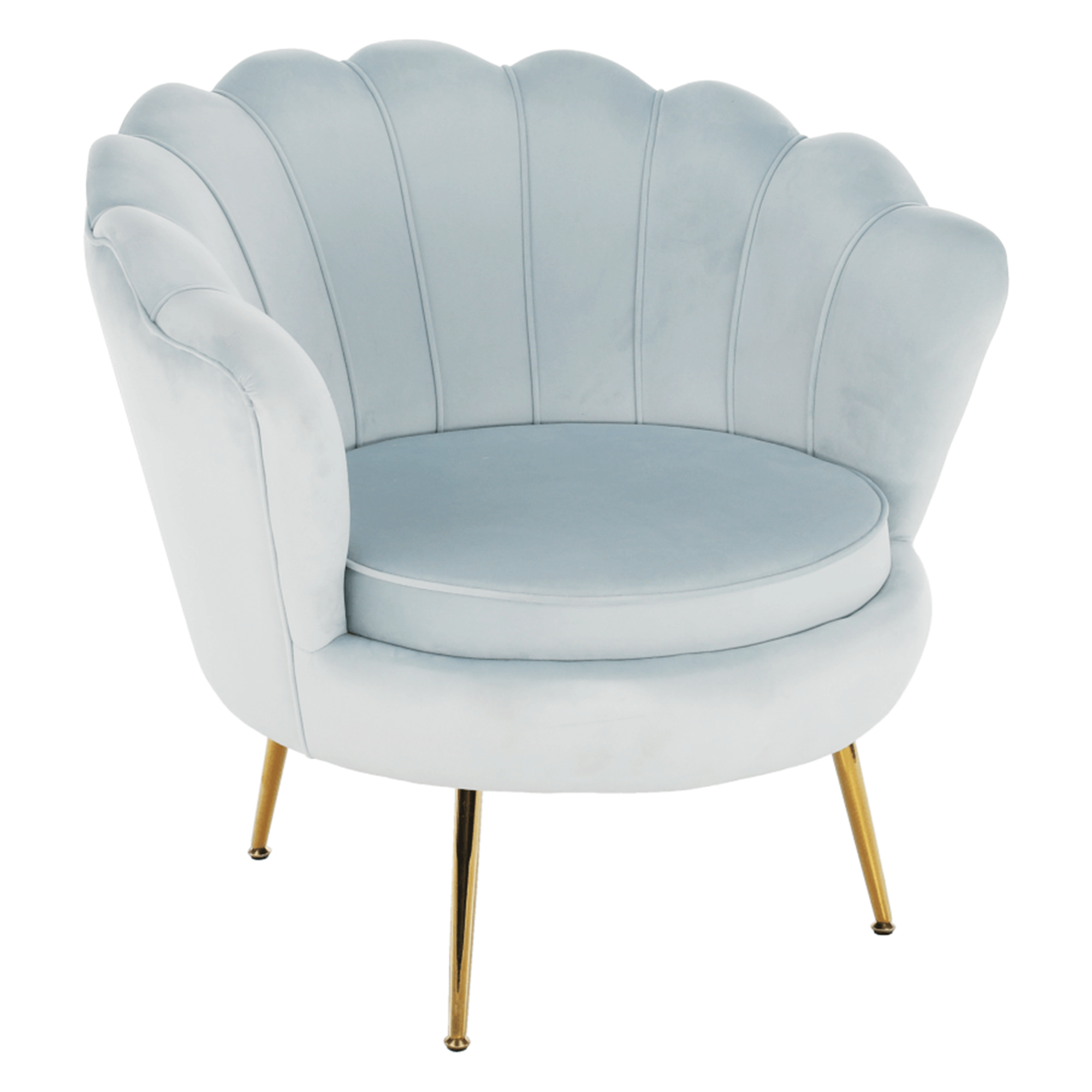 Kreslo v štýle Art-deco, sivomodrá Velvet látka/gold chróm-zlatý, NOBLIN - lacno