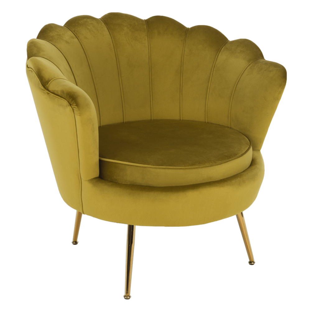 Kreslo v štýle Art-deco, horčicová Velvet látka/gold chróm-zlatý, NOBLIN NEW