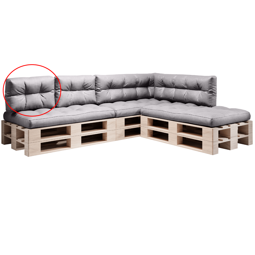 Vankúš na paletové sedenie, sivá, ANIKA TYP 3