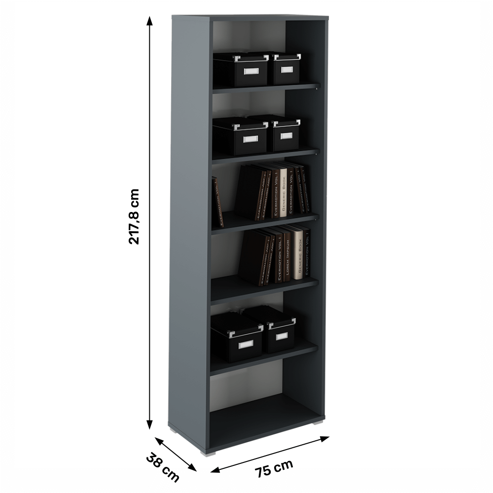 Vysoký regál, grafit , RIOMA NEW TYP 01