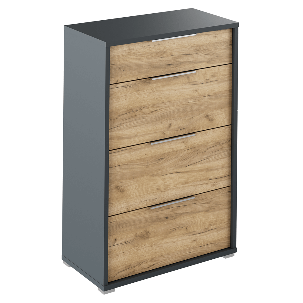 Komoda so šuplíkmi, grafit/dub artisan, RIOMA NEW TYP 22 - lacno