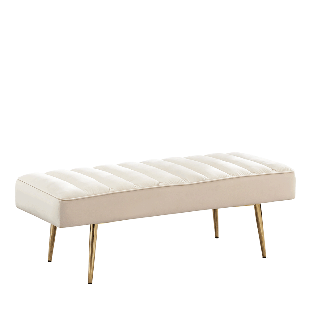 Lavica, béžová Dulux/gold chróm-zlatý, FALNA - lacno