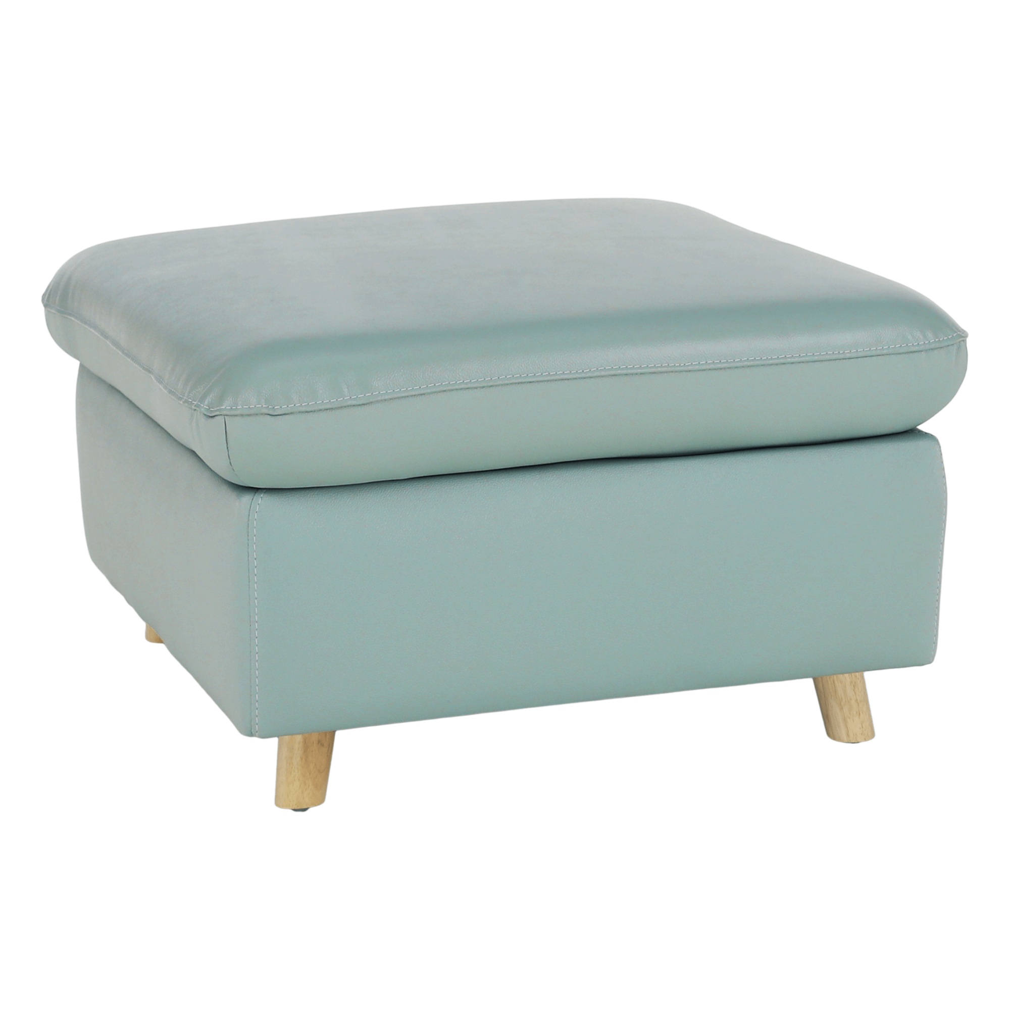 Celočalúnený taburet, koža/ekokoža neomint, LINSY RP1, rozbalený tovar