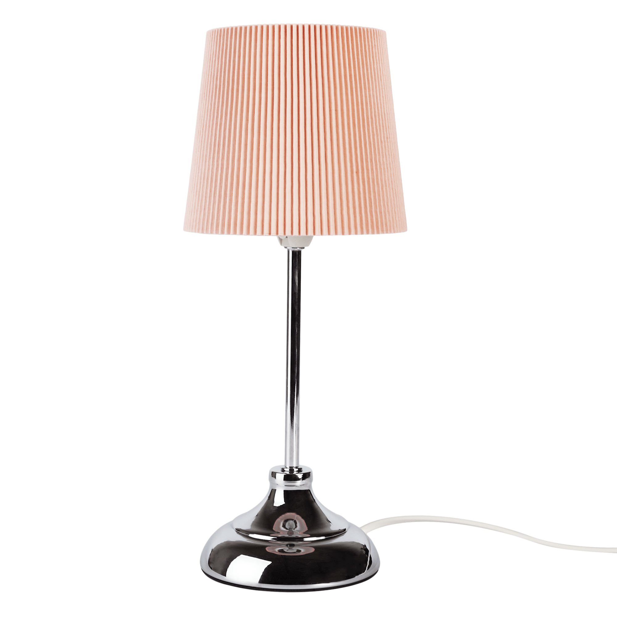 Stolná lampa, kov/ružové textilné tienidlo, GAIDEN