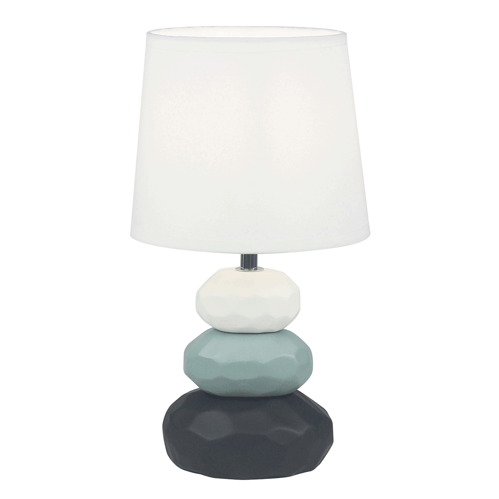 Stolná lampa, biela/modrá/čierna, LENUS
