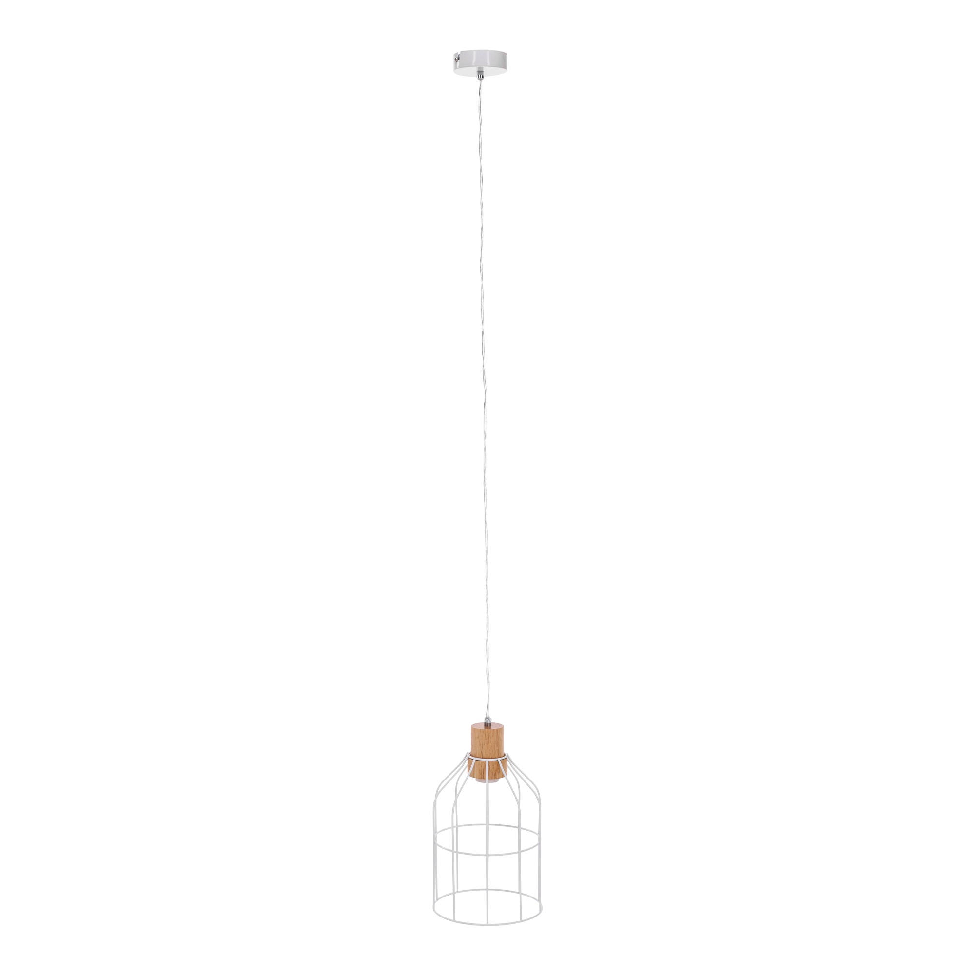 Visiaca lampa, biela/kov, ASTOK