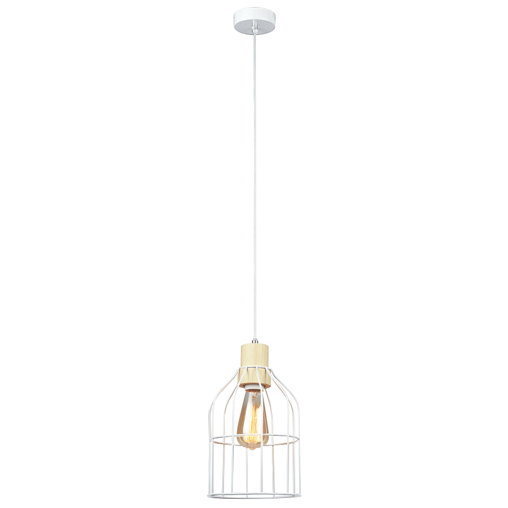 Visiaca lampa, biela/kov, ASTOK
