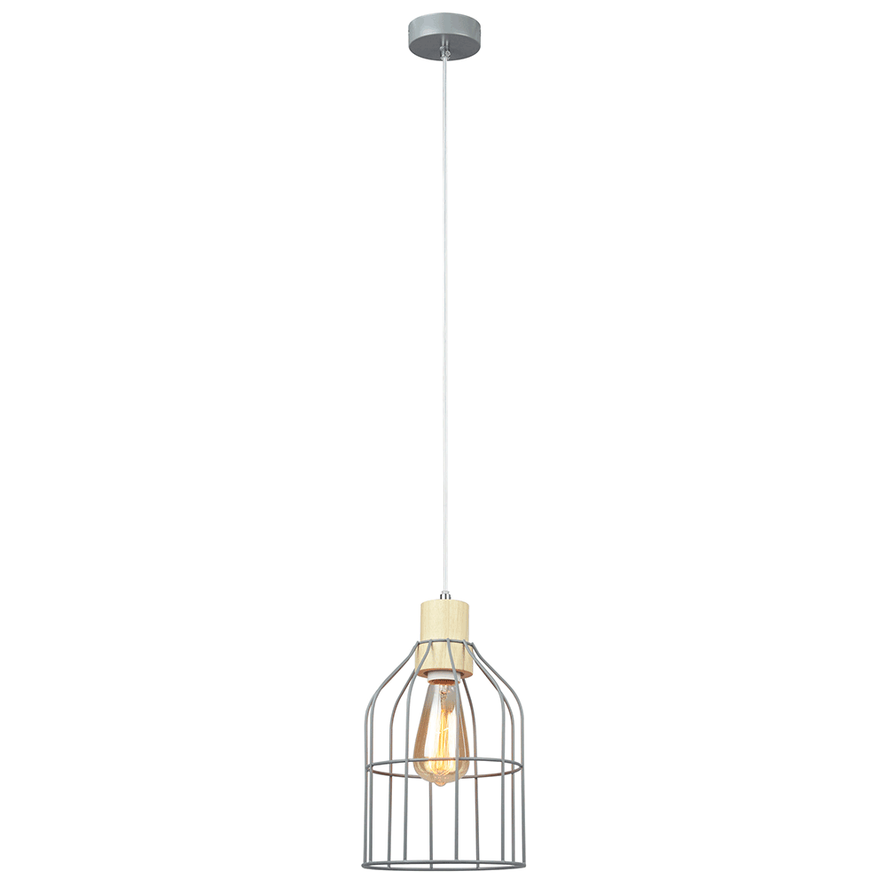 Visiaca lampa, sivá/kov, ASTOK