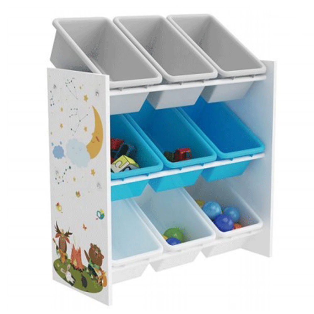 Organizér/regál na hračky, viacfarebná/vzor, DARLING TYP 3