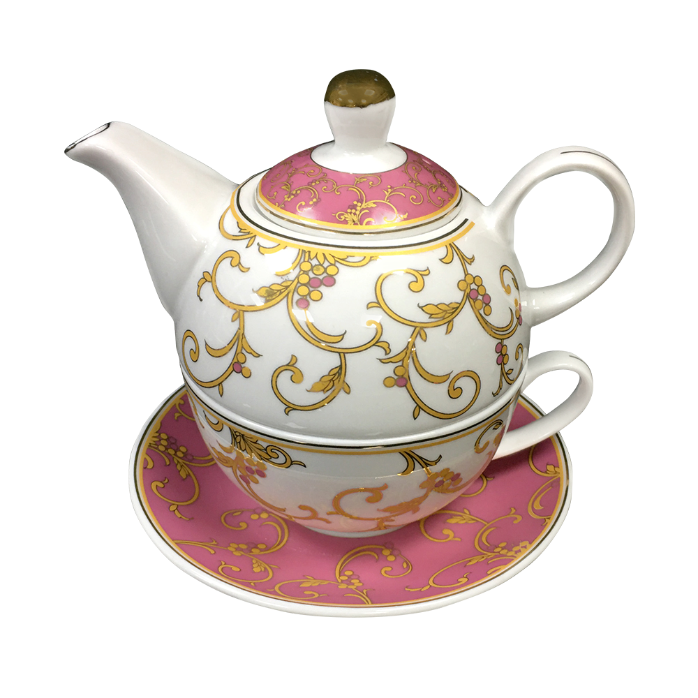TEMPO-KONDELA NORA AFTERNOON TEA, kanvička so šálkou, porcelán