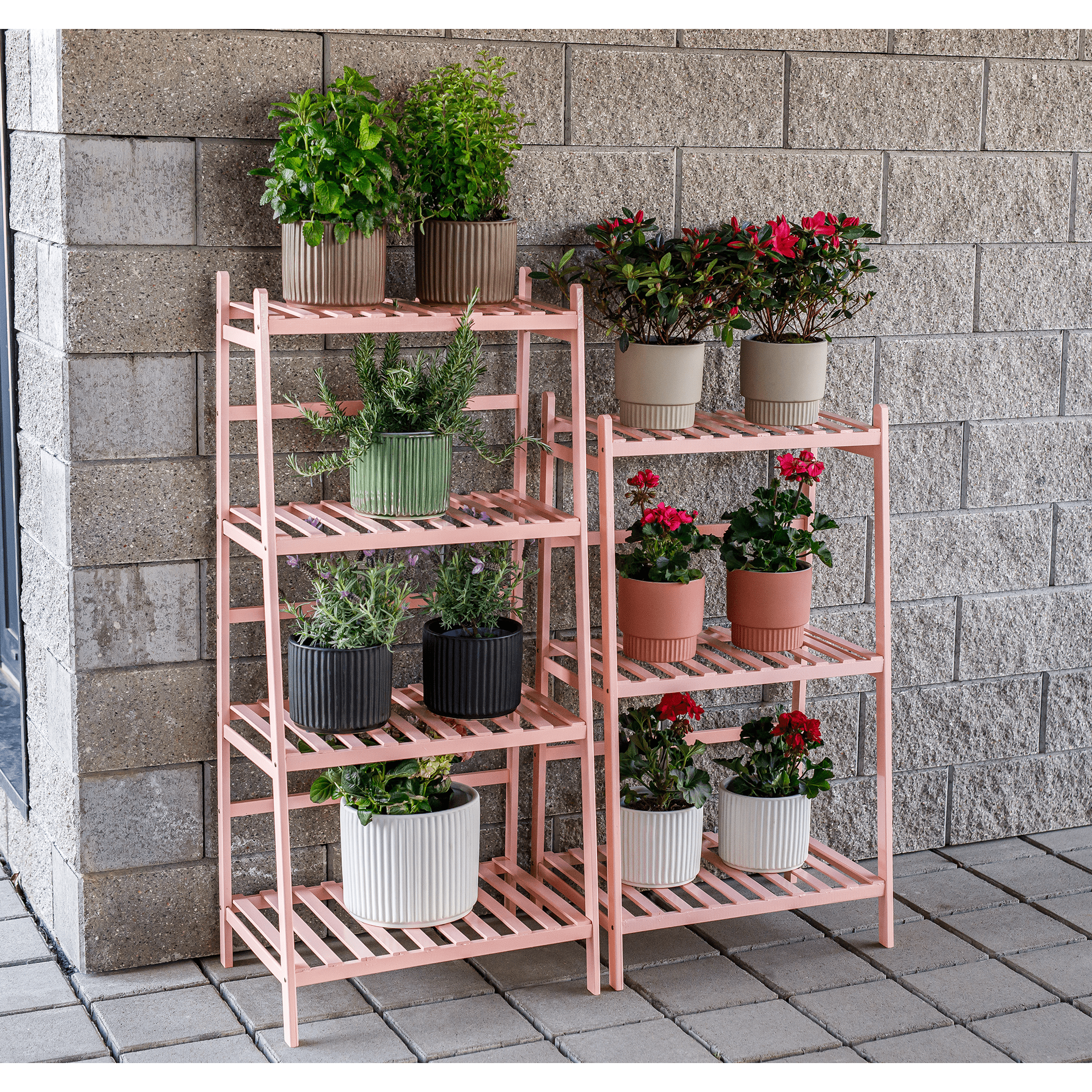 Skladací regál, ružová, NEPEL TYP 3 + darček