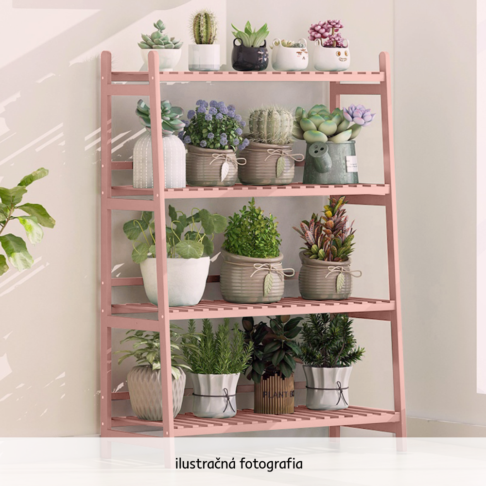 Skladací regál, ružová, NEPEL TYP 4 + darček