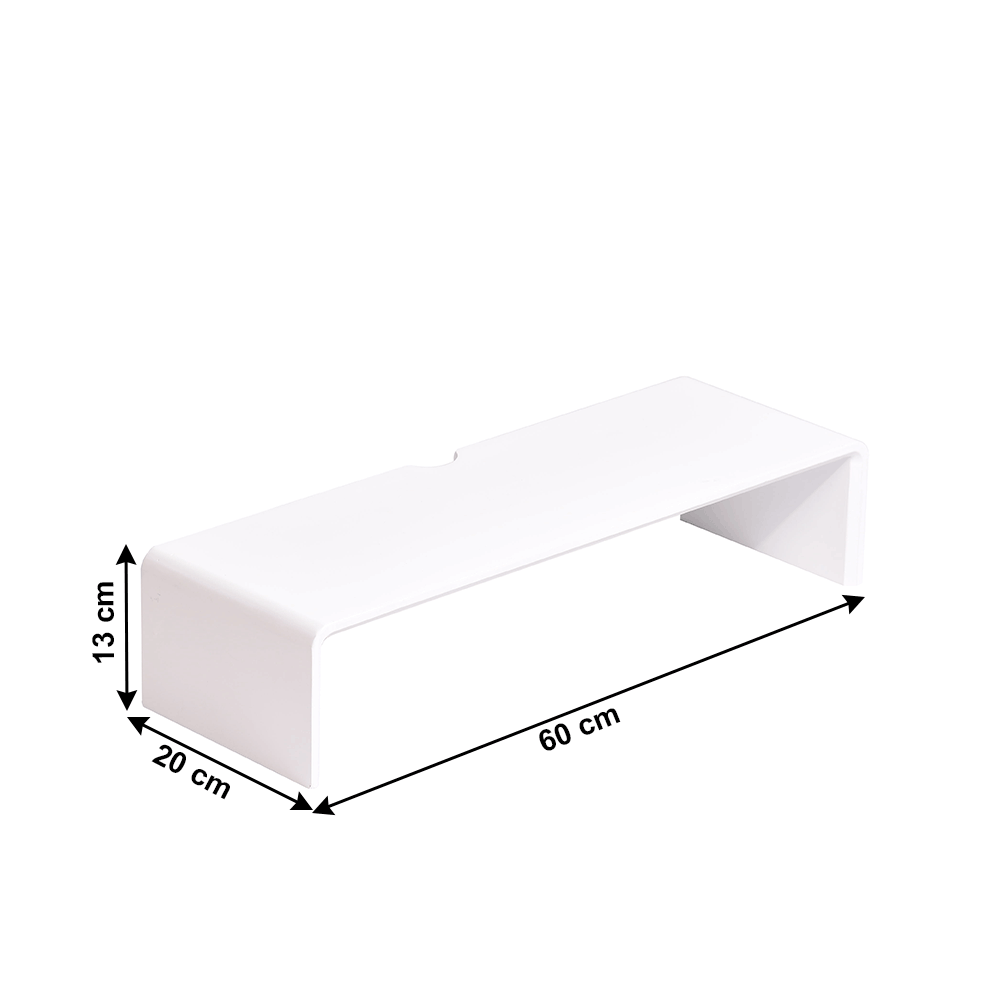 Podstavec pod monitor, bambus, bílá, ELARO TYP 1