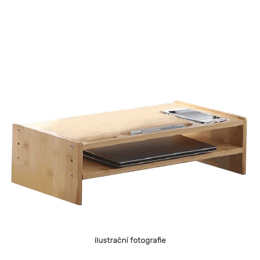 Podstavec pod monitor, bambus, přírodní, ELARO TYP 4