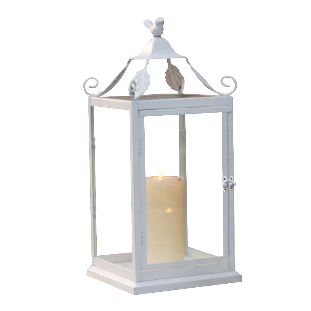 Lampáš, 43 cm, biela, kov, POGOL TYP 2